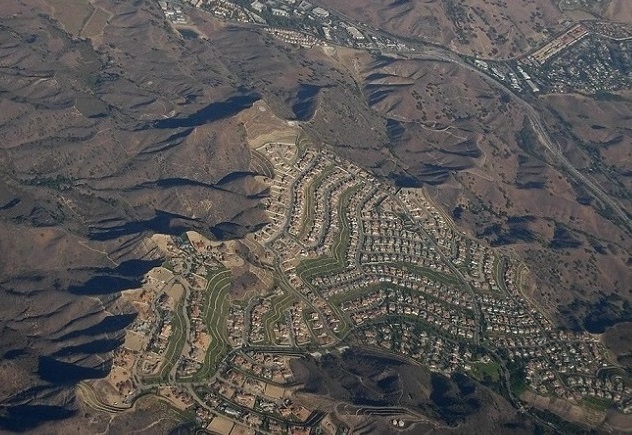 Aerial view of Calabasas