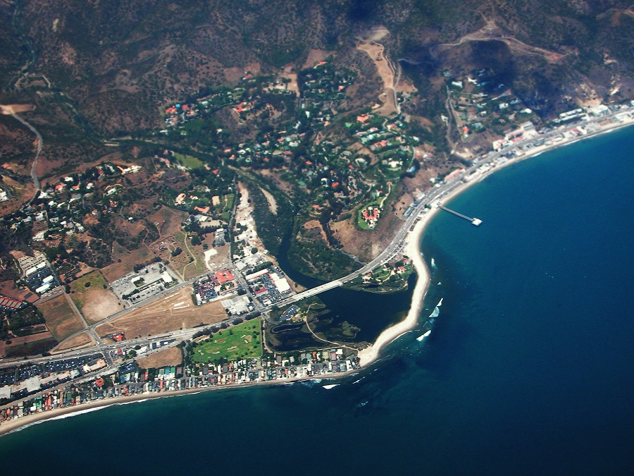 Aerial view of Malibu