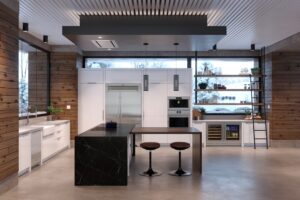 White winter kitchen